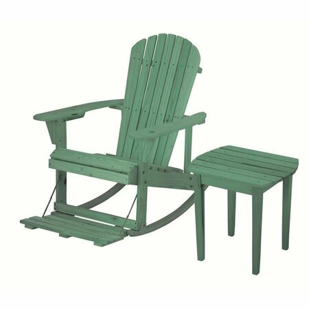 CAMA Zero Gravity Collection Sea Green Adirondack Rocking Chair with Built-in Footrest CA3359703